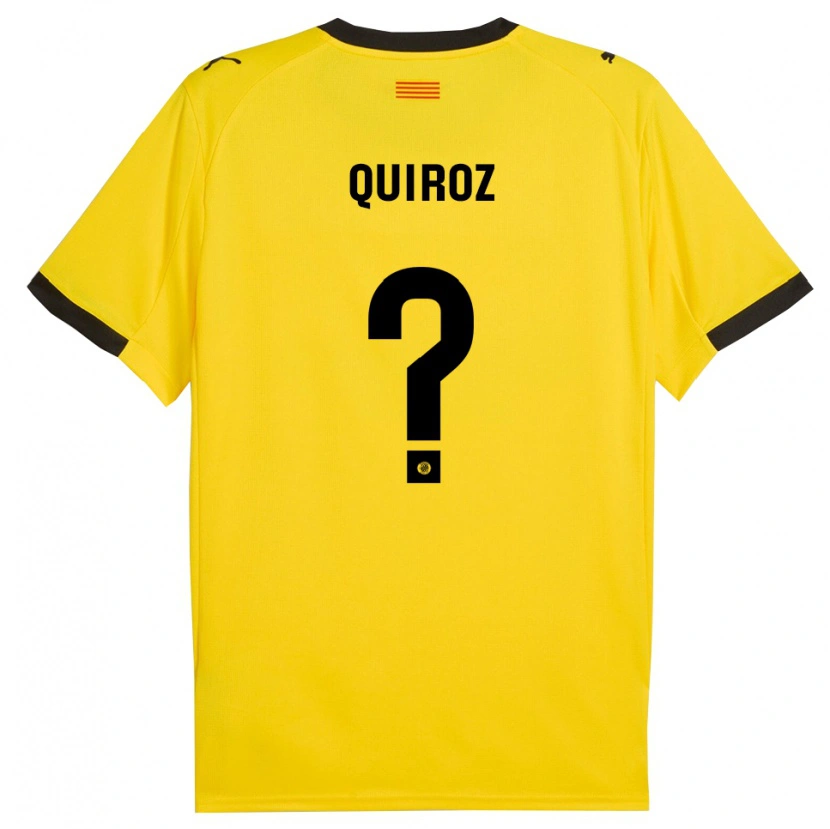 Danxen Damen Alejandro Quiroz #0 Gelb Schwarz Auswärtstrikot Trikot 2025/26 T-Shirt Österreich
