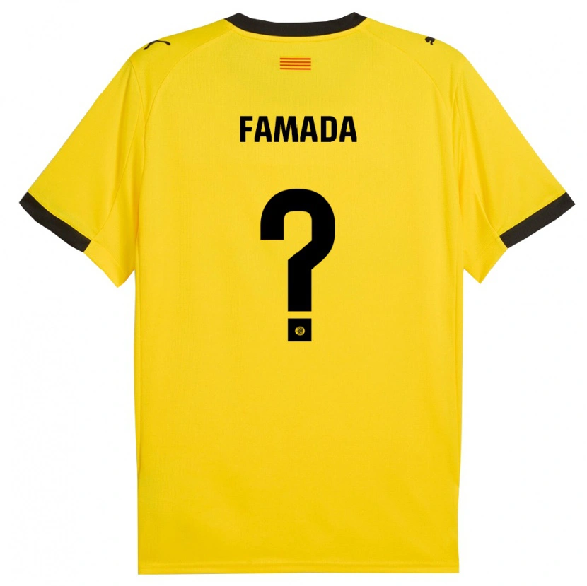 Danxen Damen Álex Famada #0 Gelb Schwarz Auswärtstrikot Trikot 2025/26 T-Shirt Österreich