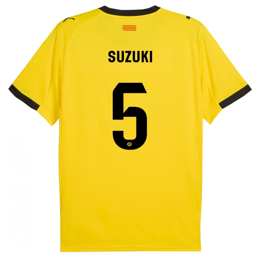 Danxen Damen Wadi Ibrahim Suzuki #5 Gelb Schwarz Auswärtstrikot Trikot 2025/26 T-Shirt Österreich