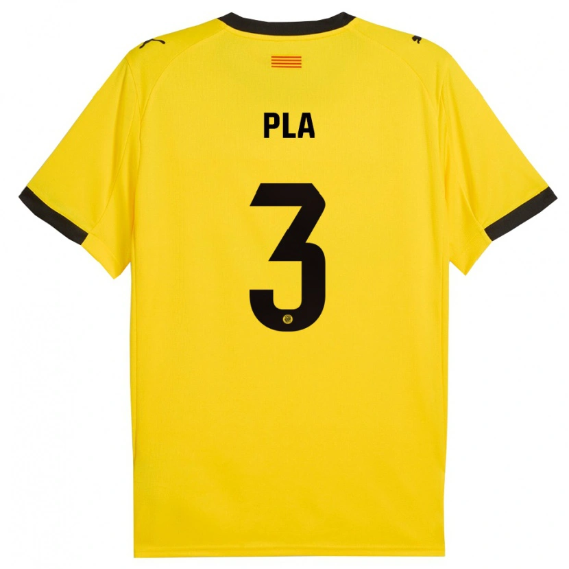 Danxen Damen Marta Pla #3 Gelb Schwarz Auswärtstrikot Trikot 2025/26 T-Shirt Österreich