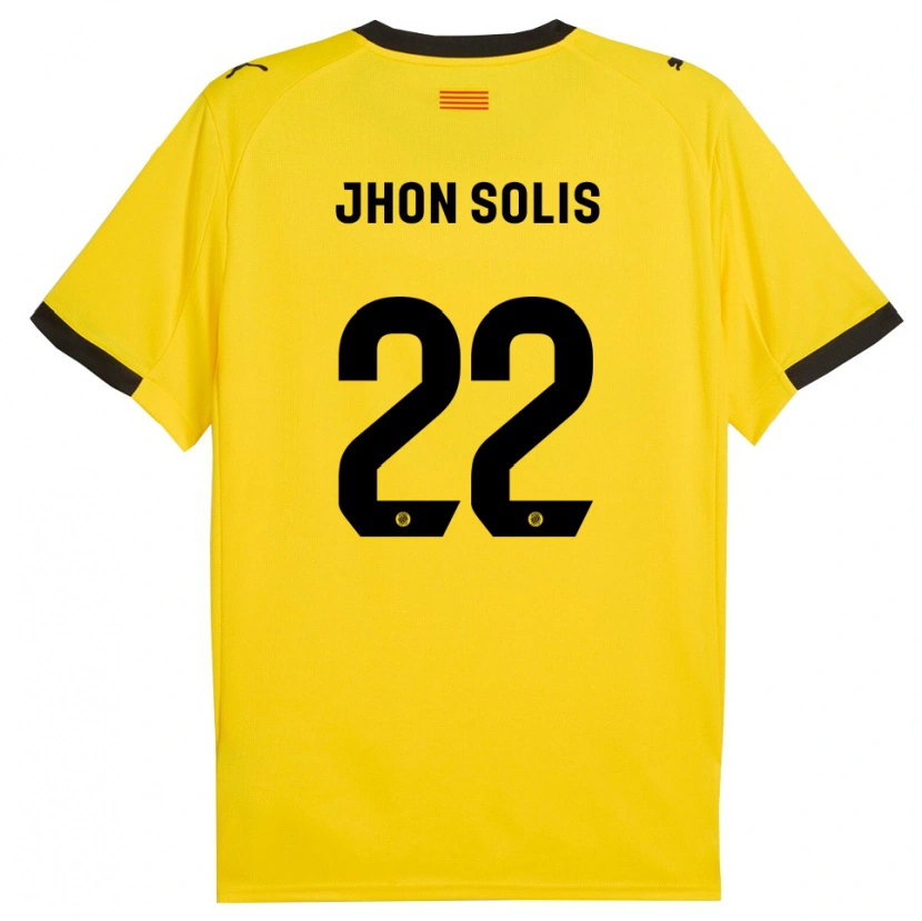 Danxen Damen Jhon Solís #22 Gelb Schwarz Auswärtstrikot Trikot 2025/26 T-Shirt Österreich