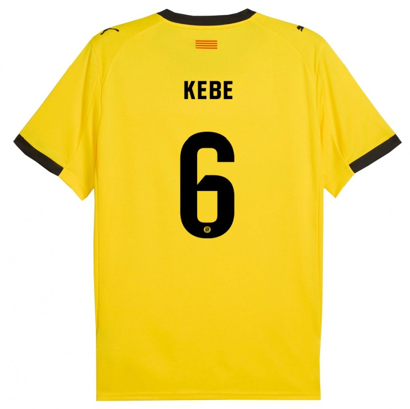 Danxen Damen Ibrahima Kébé #6 Gelb Schwarz Auswärtstrikot Trikot 2025/26 T-Shirt Österreich