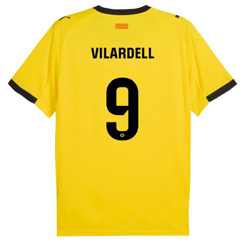 Danxen Damen Júlia Vilardell #9 Gelb Schwarz Auswärtstrikot Trikot 2025/26 T-Shirt Österreich