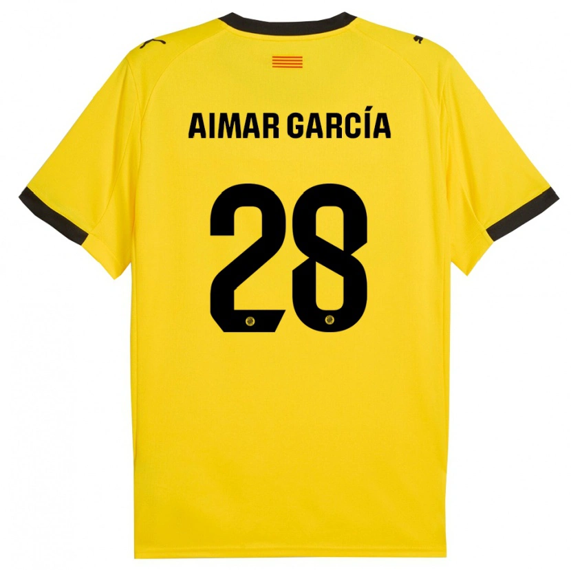 Danxen Damen Aimar García #28 Gelb Schwarz Auswärtstrikot Trikot 2025/26 T-Shirt Österreich