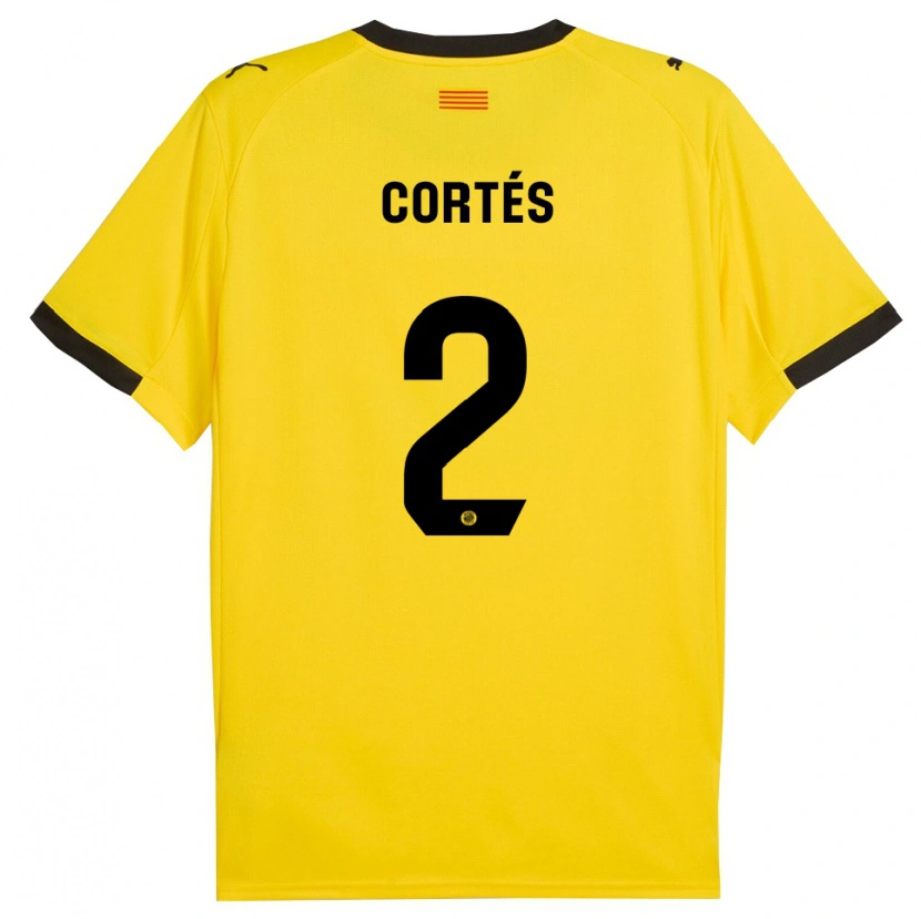 Danxen Damen Sergio Cortés #2 Gelb Schwarz Auswärtstrikot Trikot 2025/26 T-Shirt Österreich