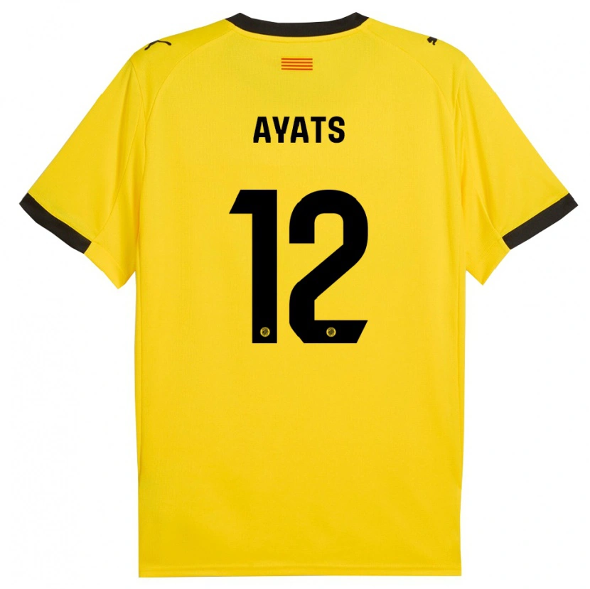 Danxen Damen Mònica Ayats #12 Gelb Schwarz Auswärtstrikot Trikot 2025/26 T-Shirt Österreich