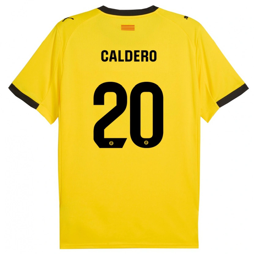 Danxen Damen Nil Calderó #20 Gelb Schwarz Auswärtstrikot Trikot 2025/26 T-Shirt Österreich