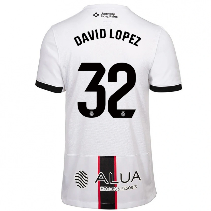 Danxen Damen David López #32 Weiß Schwarz Auswärtstrikot Trikot 2025/26 T-Shirt Österreich