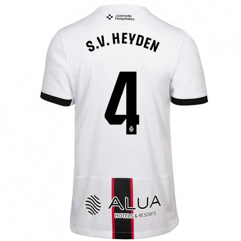 Danxen Damen Siebe Van Der Heyden #4 Weiß Schwarz Auswärtstrikot Trikot 2025/26 T-Shirt Österreich