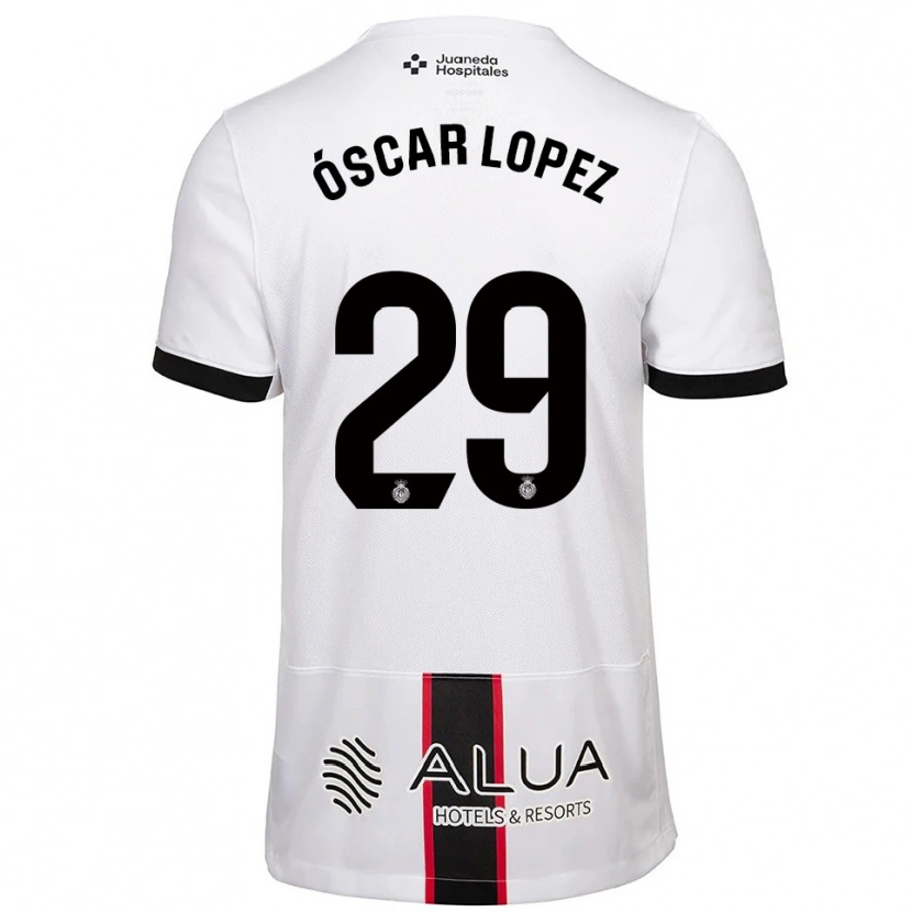 Danxen Damen Óscar López #29 Weiß Schwarz Auswärtstrikot Trikot 2025/26 T-Shirt Österreich