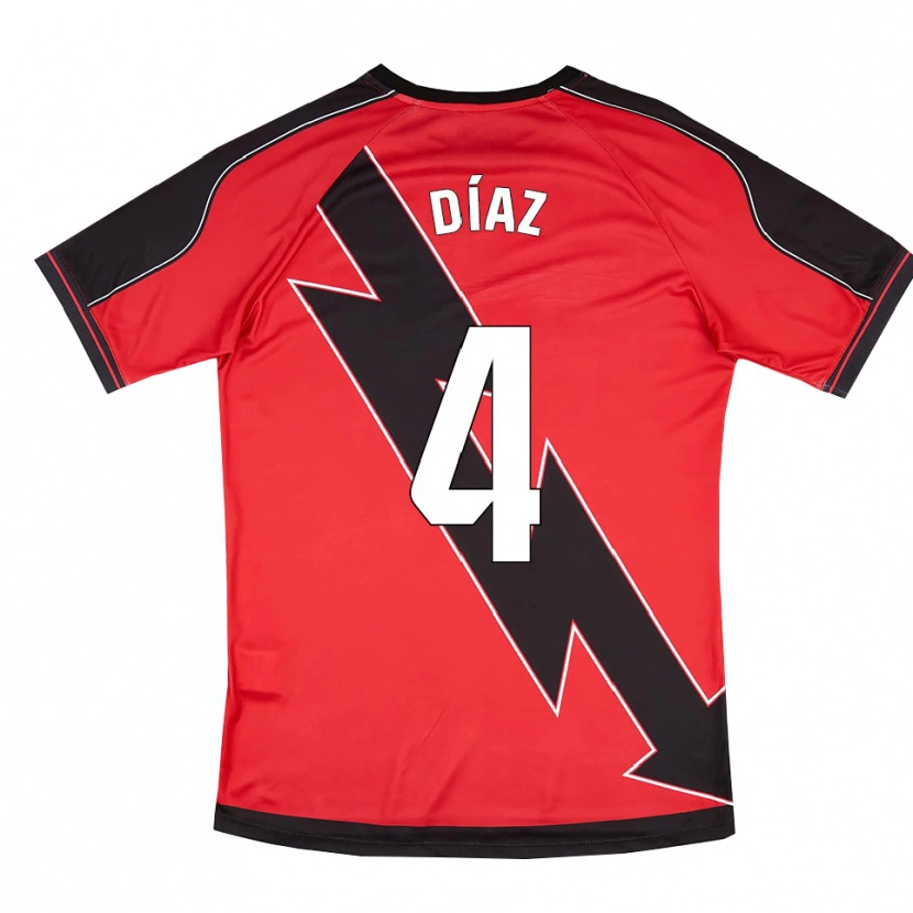 Danxen Damen Pedro Díaz #4 Rot Schwarz Auswärtstrikot Trikot 2025/26 T-Shirt Österreich