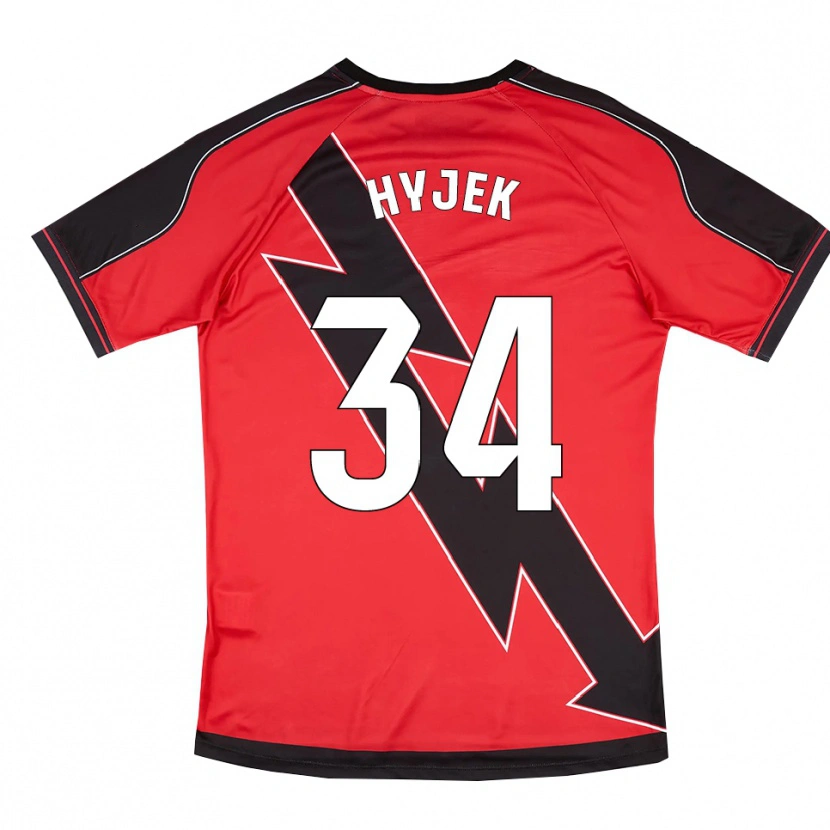 Danxen Damen David Hyjek #34 Rot Schwarz Auswärtstrikot Trikot 2025/26 T-Shirt Österreich