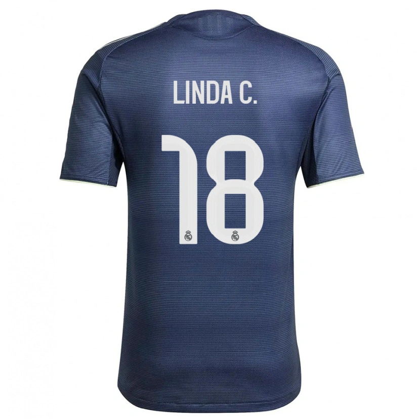 Danxen Damen Linda Caicedo #18 Marine Silber Auswärtstrikot Trikot 2025/26 T-Shirt Österreich