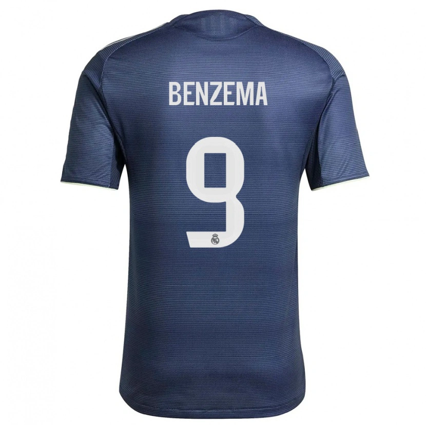 Danxen Damen Karim Benzema #9 Marine Silber Auswärtstrikot Trikot 2025/26 T-Shirt Österreich