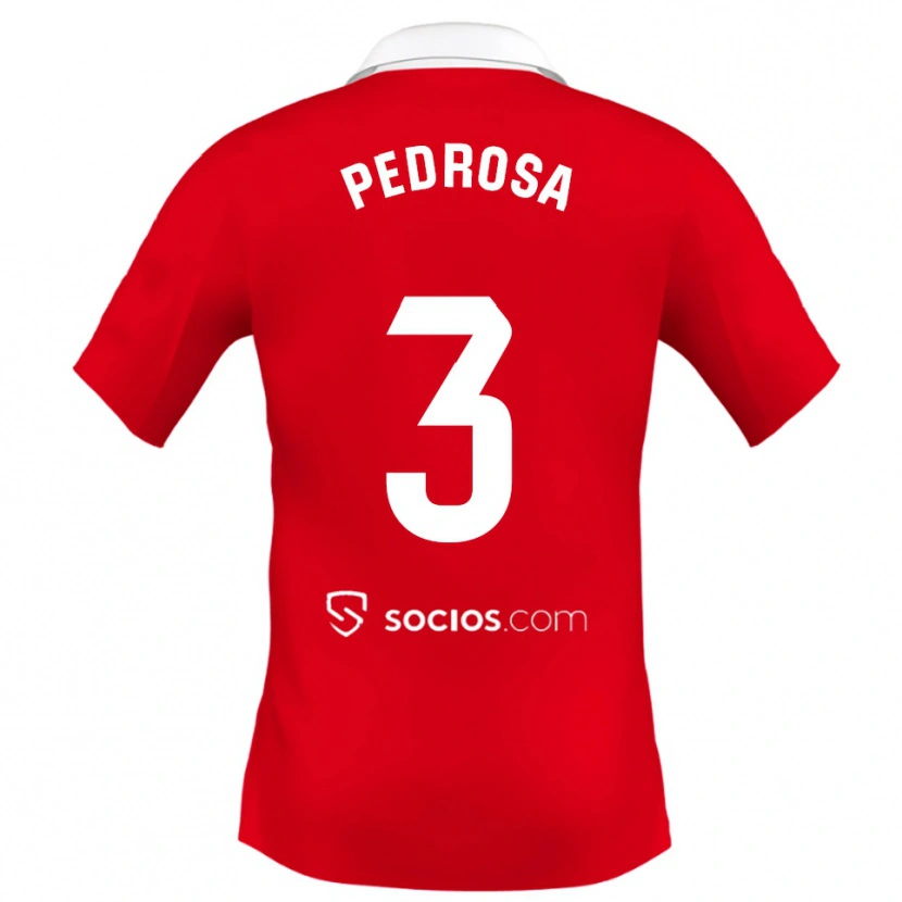 Danxen Damen Adrià Pedrosa #3 Rot Weiß Grau Auswärtstrikot Trikot 2025/26 T-Shirt Österreich