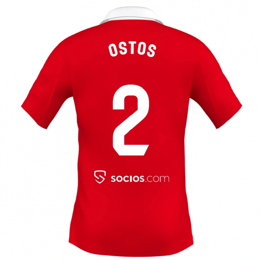 Danxen Damen Fran Ostos #2 Rot Weiß Grau Auswärtstrikot Trikot 2025/26 T-Shirt Österreich