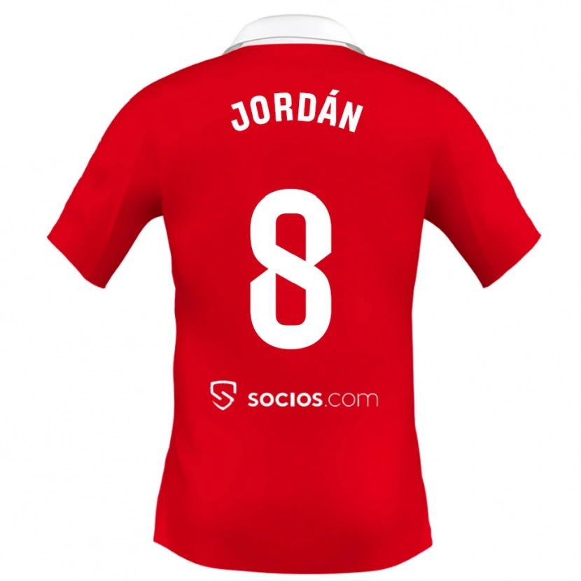 Danxen Damen Joan Jordán #8 Rot Weiß Grau Auswärtstrikot Trikot 2025/26 T-Shirt Österreich