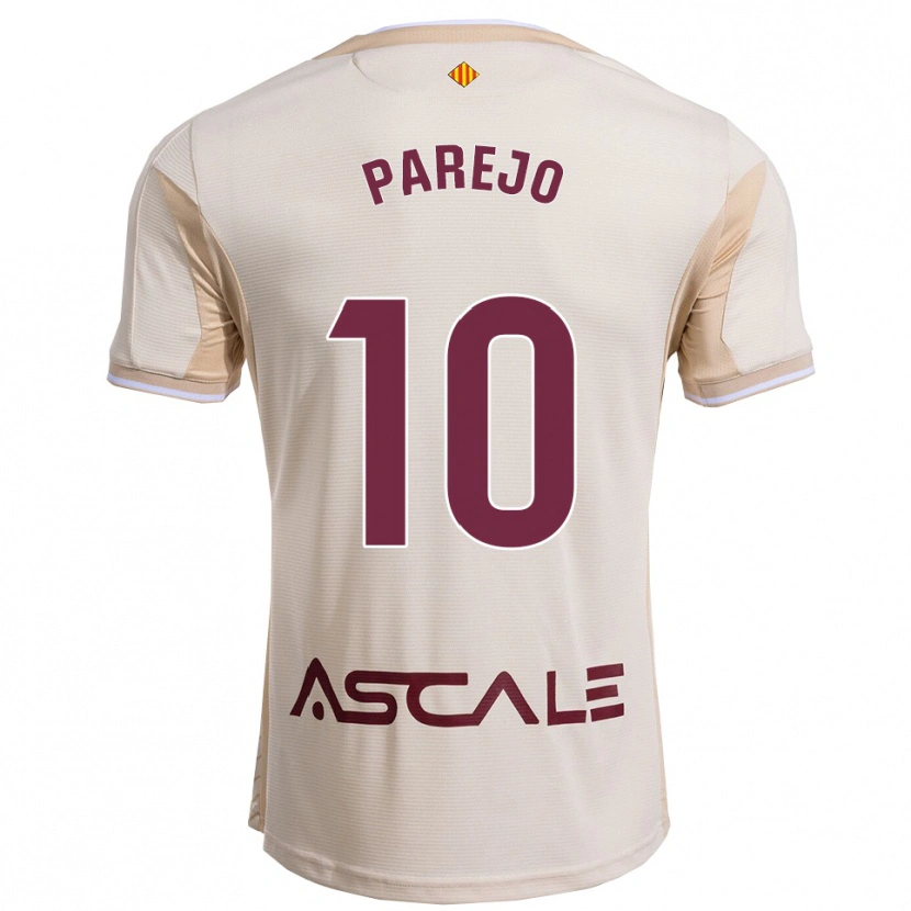Danxen Damen Dani Parejo #10 Cremeweiß Burgunderrot Auswärtstrikot Trikot 2025/26 T-Shirt Österreich