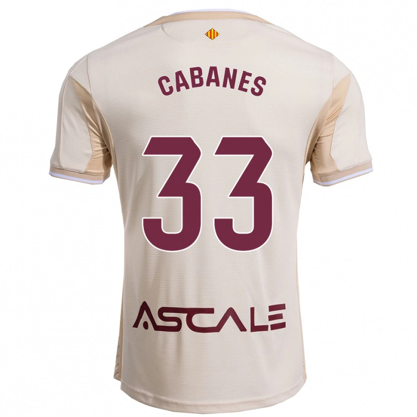 Danxen Damen Pau Cabanes #33 Cremeweiß Burgunderrot Auswärtstrikot Trikot 2025/26 T-Shirt Österreich