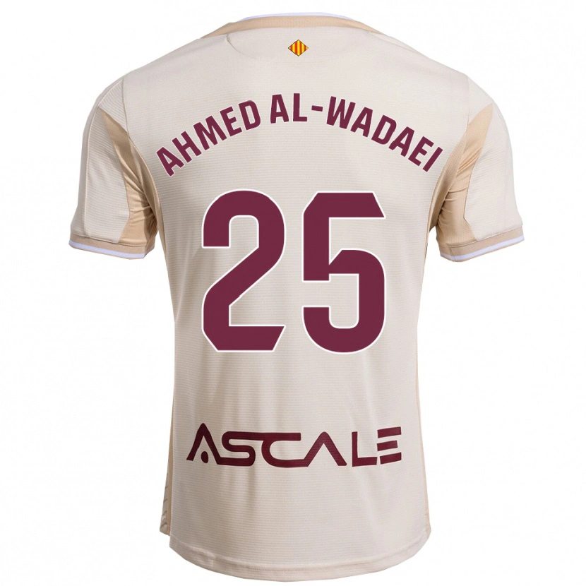 Danxen Damen Sayed Ahmed Al-Wadaei #25 Cremeweiß Burgunderrot Auswärtstrikot Trikot 2025/26 T-Shirt Österreich