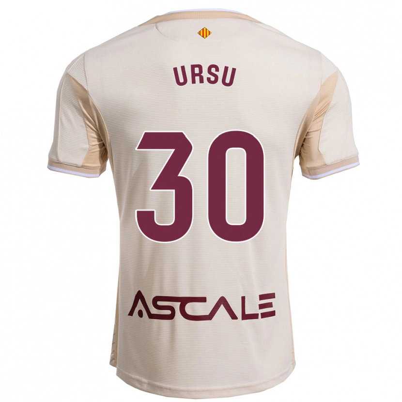 Danxen Damen Eduard Ursu #30 Cremeweiß Burgunderrot Auswärtstrikot Trikot 2025/26 T-Shirt Österreich