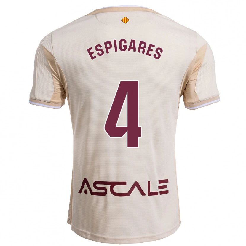 Danxen Damen Antonio Espigares #4 Cremeweiß Burgunderrot Auswärtstrikot Trikot 2025/26 T-Shirt Österreich