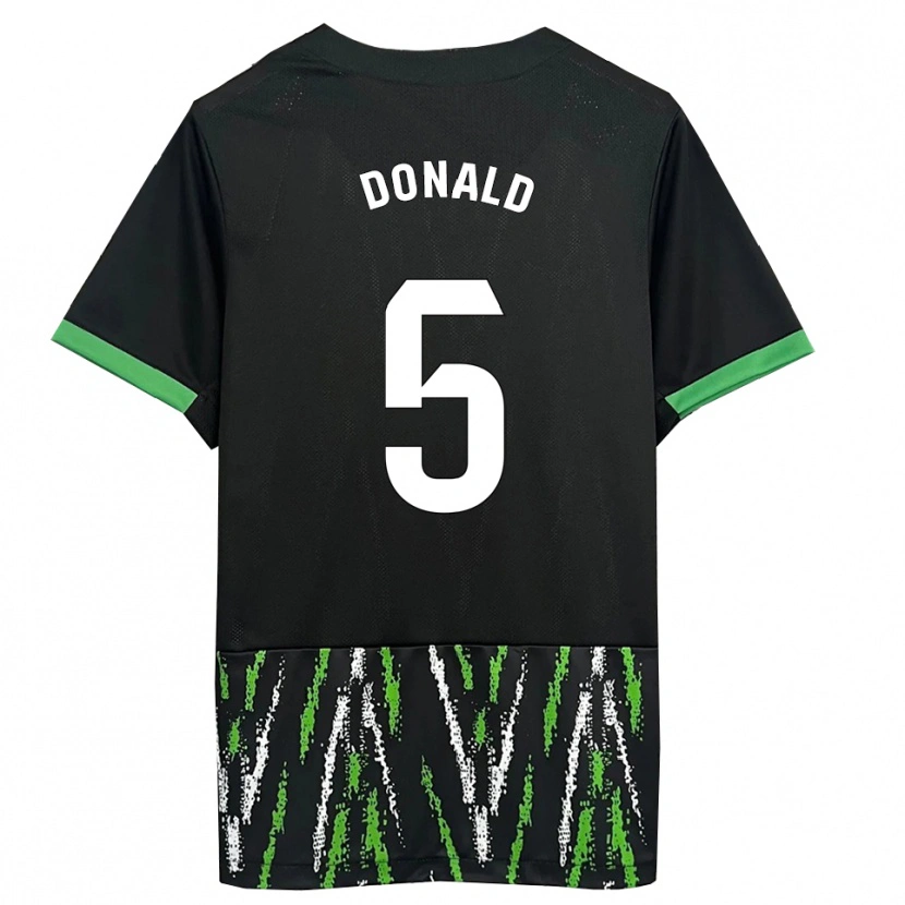 Danxen Damen John Donald #5 Schwarz Grün Auswärtstrikot Trikot 2025/26 T-Shirt Österreich