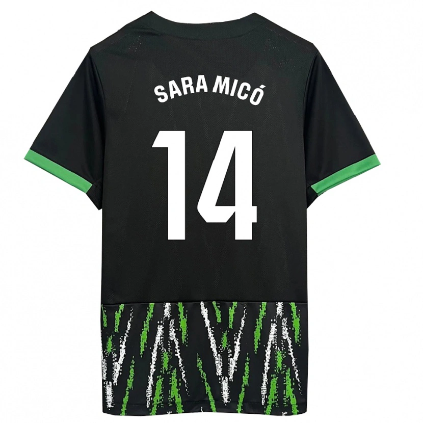 Danxen Damen Sara Micó Soler #14 Schwarz Grün Auswärtstrikot Trikot 2025/26 T-Shirt Österreich