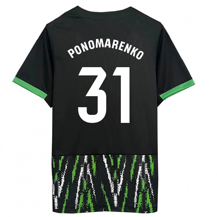 Danxen Damen Borys Ponomarenko #31 Schwarz Grün Auswärtstrikot Trikot 2025/26 T-Shirt Österreich