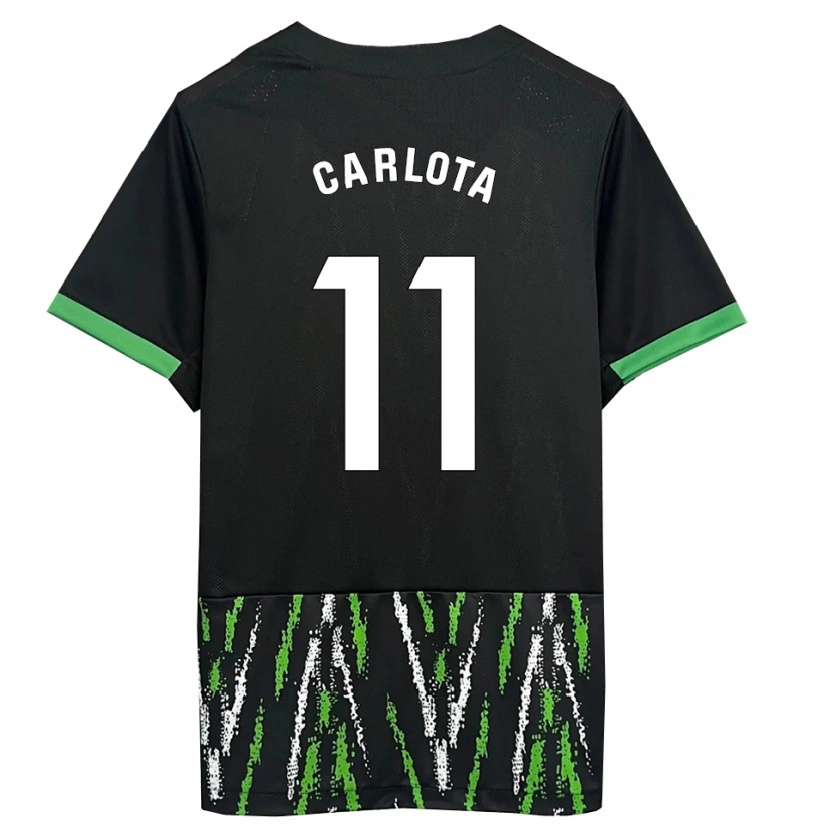 Danxen Damen Carlota Ursua Sánchez #11 Schwarz Grün Auswärtstrikot Trikot 2025/26 T-Shirt Österreich