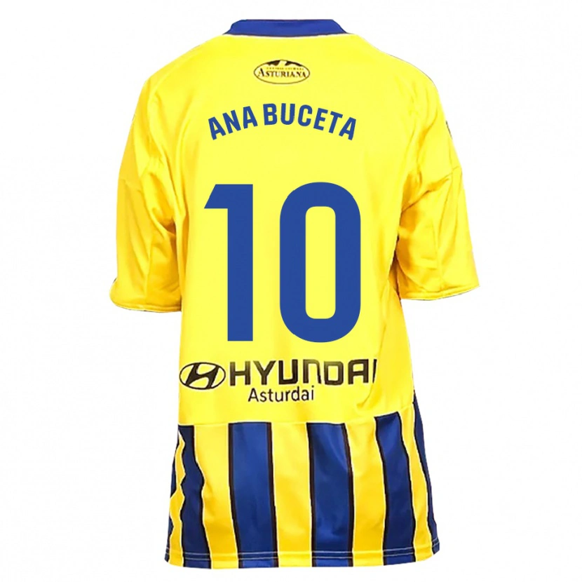 Danxen Damen Ana Buceta #10 Gelb Blau Auswärtstrikot Trikot 2025/26 T-Shirt Österreich