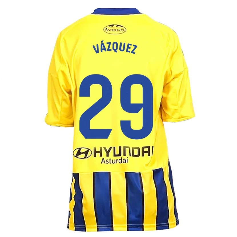 Danxen Damen Jaime Vázquez #29 Gelb Blau Auswärtstrikot Trikot 2025/26 T-Shirt Österreich