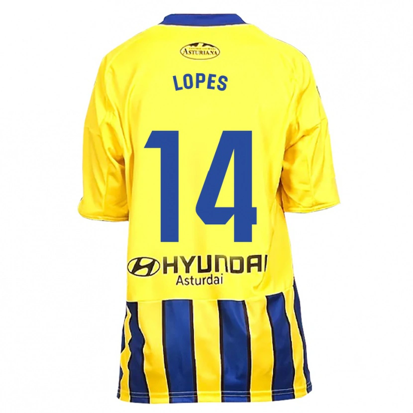 Danxen Damen Adrián Lopes #14 Gelb Blau Auswärtstrikot Trikot 2025/26 T-Shirt Österreich