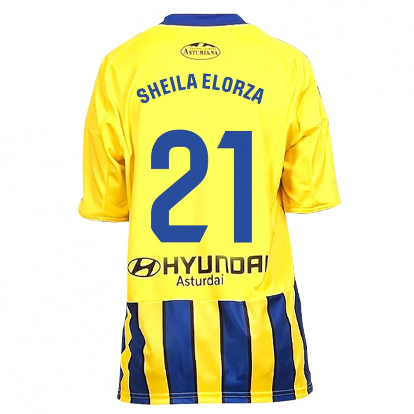 Danxen Damen Sheila Elorza #21 Gelb Blau Auswärtstrikot Trikot 2025/26 T-Shirt Österreich