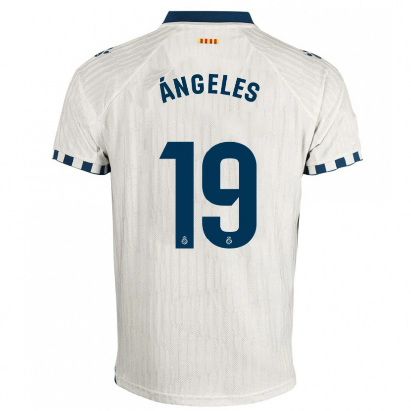 Danxen Damen Ángeles Del Álamo Sánchez #19 Weiß Blau Auswärtstrikot Trikot 2025/26 T-Shirt Österreich