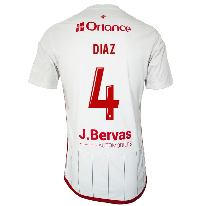 Danxen Damen Junior Diaz #4 Weiß Rot Auswärtstrikot Trikot 2025/26 T-Shirt Österreich
