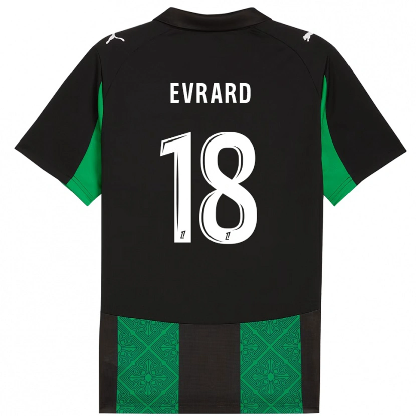 Danxen Damen Julia Evrard #18 Schwarz Grün Auswärtstrikot Trikot 2025/26 T-Shirt Österreich