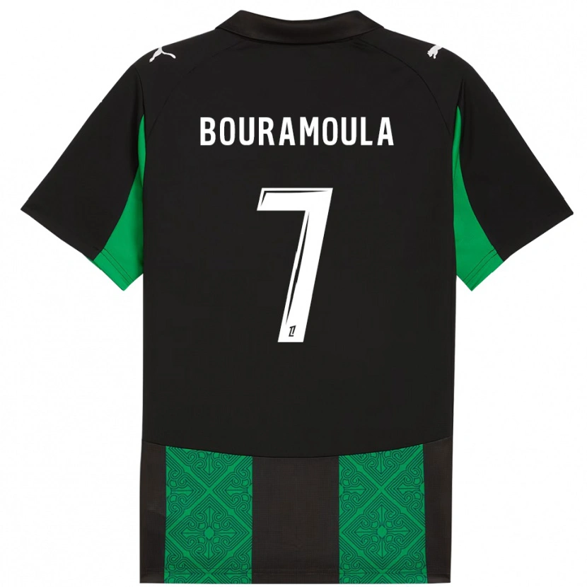 Danxen Damen Ilies Bouramoula #7 Schwarz Grün Auswärtstrikot Trikot 2025/26 T-Shirt Österreich