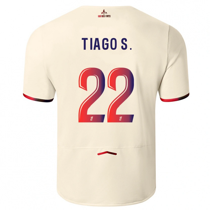 Danxen Damen Tiago Santos #22 Cremeweiß Rot Auswärtstrikot Trikot 2025/26 T-Shirt Österreich
