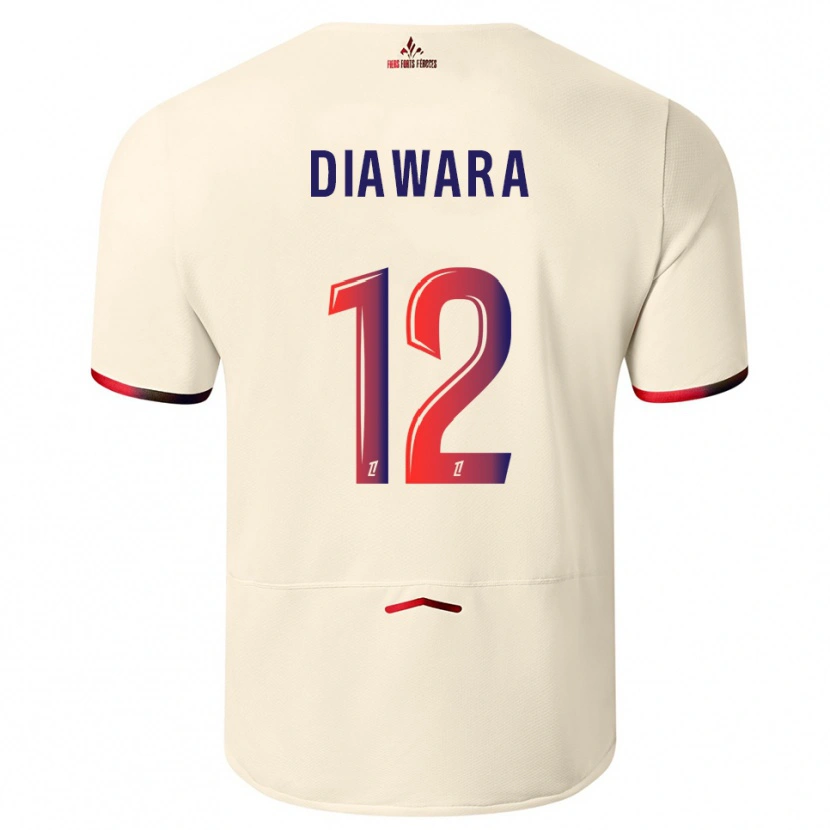 Danxen Damen Bakari Diawara #12 Cremeweiß Rot Auswärtstrikot Trikot 2025/26 T-Shirt Österreich