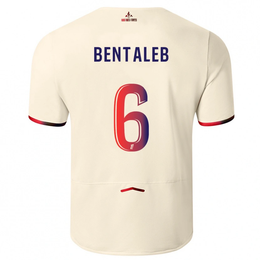 Danxen Damen Nabil Bentaleb #6 Cremeweiß Rot Auswärtstrikot Trikot 2025/26 T-Shirt Österreich