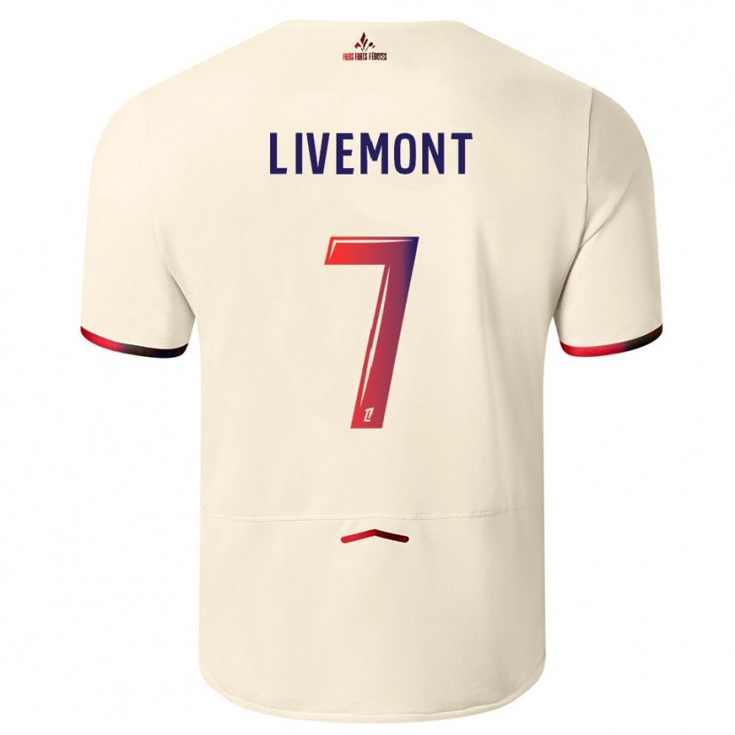 Danxen Damen Antoine Livemont #7 Cremeweiß Rot Auswärtstrikot Trikot 2025/26 T-Shirt Österreich
