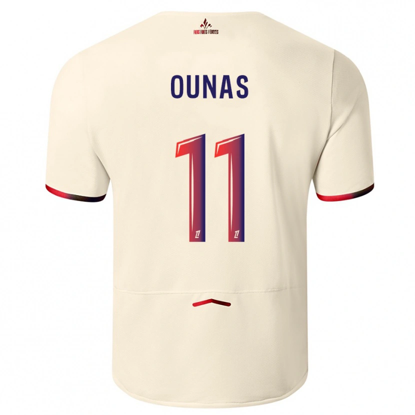 Danxen Damen Adam Ounas #11 Cremeweiß Rot Auswärtstrikot Trikot 2025/26 T-Shirt Österreich