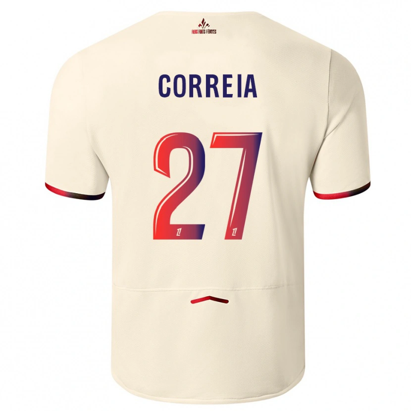 Danxen Damen Félix Correia #27 Cremeweiß Rot Auswärtstrikot Trikot 2025/26 T-Shirt Österreich