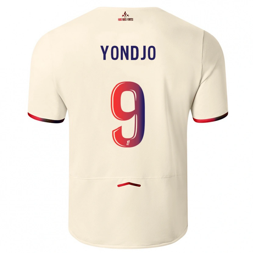 Danxen Damen Angel Yondjo #9 Cremeweiß Rot Auswärtstrikot Trikot 2025/26 T-Shirt Österreich