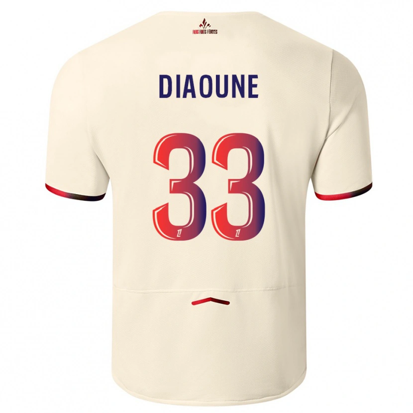 Danxen Damen Soriba Diaoune #33 Cremeweiß Rot Auswärtstrikot Trikot 2025/26 T-Shirt Österreich