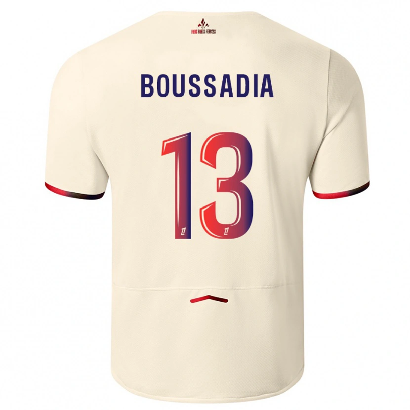 Danxen Damen Saad Boussadia #13 Cremeweiß Rot Auswärtstrikot Trikot 2025/26 T-Shirt Österreich