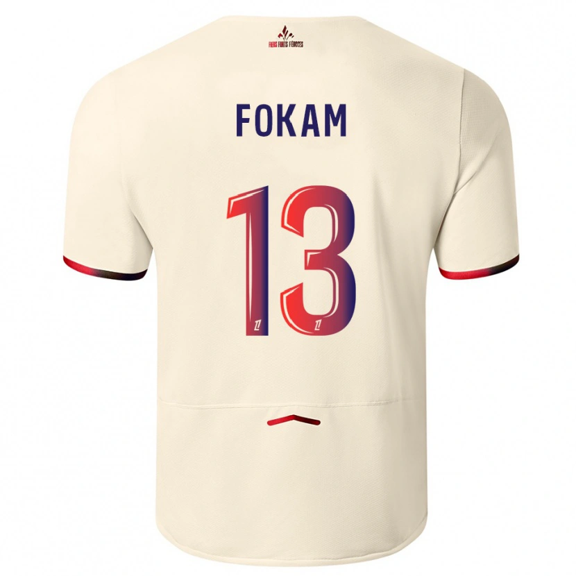 Danxen Damen Ulrich Fokam #13 Cremeweiß Rot Auswärtstrikot Trikot 2025/26 T-Shirt Österreich