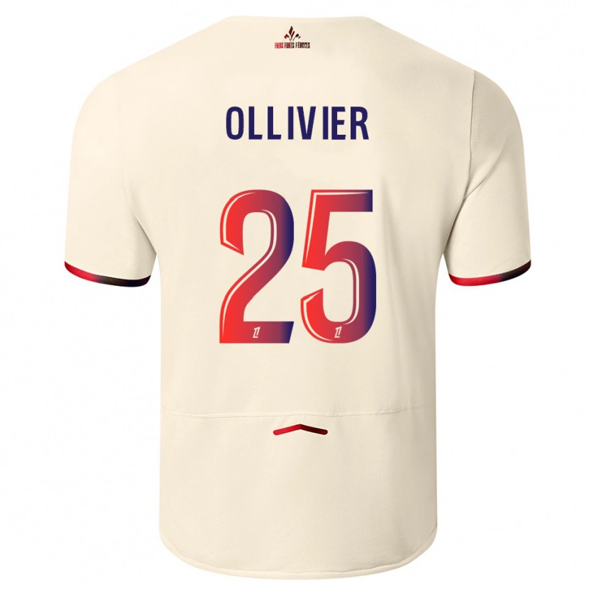 Danxen Damen Agathe Ollivier #25 Cremeweiß Rot Auswärtstrikot Trikot 2025/26 T-Shirt Österreich