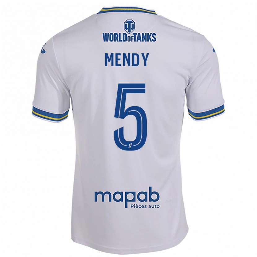 Danxen Damen Benjamin Mendy #5 Weiß Himmelblau Auswärtstrikot Trikot 2025/26 T-Shirt Österreich